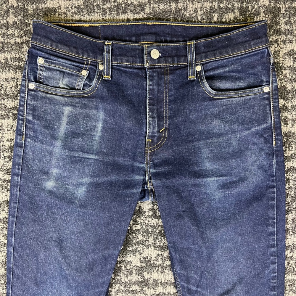 Levi's 511 Slim Fit Jeans Mens 33x32 Dark Wash Blue Stretch Denim Casual Classic - Picture 9 of 13